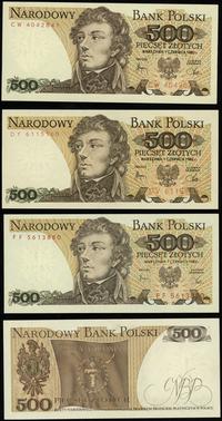 Polska, zestaw: 4 x 500 złotych, 1.06.1979, 1.06.1982