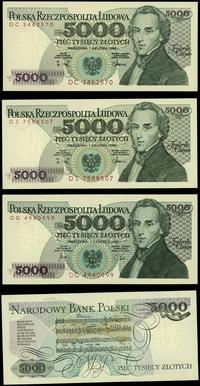Polska, zestaw: 4 x 5.000 złotych, 1.06.1982, 1.12.1988