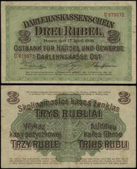 3 ruble 17.04.1916, seria U, numeracja 879572, k