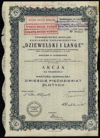 Polska, akcja na okaziciela o wartości 250 złotych, 1926
