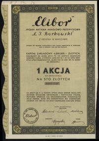 1 akcja na 100 złotych 1934, Warszawa, numeracja