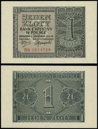 1 złoty 1.08.1941, seria BD, numeracja 2254729, 