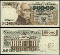 50.000 złotych 1.12.1989, seria W, numeracja 130