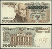 50.000 złotych 1.12.1989, seria AC, numeracja 21