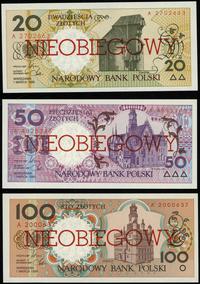 Polska, komplet nieobiegowych banknotów z serii miasta polskie, 1.03.1990