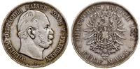 5 marek 1876 C, Frankfurt, rysy na awersie i rew