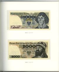 Polska, zestaw banknotów obiegowych PRL - banknoty polskie, 1975–1996