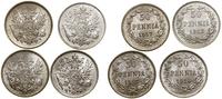 zestaw: 4 x 50 pennia 1916–1917, Helsinki, 2 x r