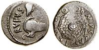 denar 46 pne, Rzym, Aw: Sowa siedząca na hełmie 