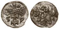 denar 1557, Gdańsk, odmiana z ozdobną koroną, ni