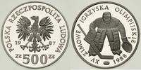 500 złotych 1987, Warszawa, Olimpiada - Hokeista