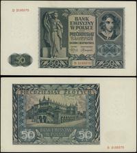 50 złotych 1.08.1941, seria D, numeracja 2195575