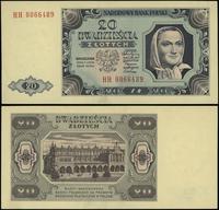 20 złotych 1.07.1948, seria HH, numeracja 806648