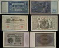 Niemcy, zestaw 3 banknotów niemieckich, 1910–1923