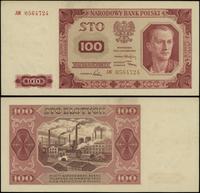 100 złotych 1.07.1948, seria AW, numeracja 05647