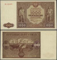 1.000 złotych 15.01.1946, seria AA, numeracja 72