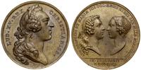 Francja, medal zaślubinowy Ludwika z Marią Józefą (córką Augusta III), 1747