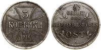 3 kopiejki 1916 A, Berlin, moneta czyszczona, pa