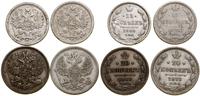 Rosja, zestaw 4 monet, 1868–1890
