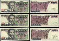 Polska, zestaw: 3 x 10.000 złotych, 1.12.1988