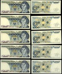 zestaw: 5 x 1.000 złotych 1.06.1982, serie: GZ, 
