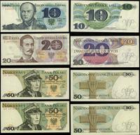 Polska, zestaw 10 banknotów, 1975–1986