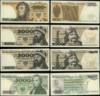 zestaw 4 banknotów 1979–1988, w zestawie: 500 zł