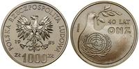 1.000 złotych 1985, Warszawa, 40 Lat ONZ, wypukł