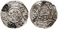 denar przed 1050, Praga, Aw: Krzyż z przekrzyżow