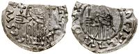 denar przed 1050, Praga, Aw: Postać władcy w lew