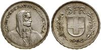 5 franków 1965 B, Berno, srebro 15 g, próby 835,