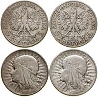 zestaw: 2 x 5 złotych 1932 i 1933, Anglia i Wars