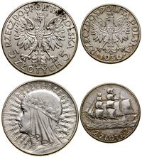 Polska, zestaw: 5 złotych 1932 i 2 złote 1936