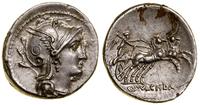 denar 110-109 pne, Rzym, Aw: Głowa Romy w prawo,
