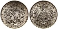 2 marki 1904 J, Hamburg, pięknie zachowana monet