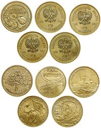 zestaw 5 monet, Warszawa, w zestawie: 4 x 2 złot