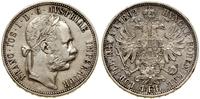 1 floren 1892, Wiedeń, przetarte, moneta w plast