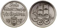 1/2 guldena 1927, Berlin, Koga, moneta czyszczon