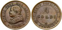 4 soldi (20 centesimi) 1869 R, Rzym, XXIV rok po