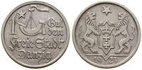 1 gulden 1923, Utrecht, Koga, czyszczony, AKS 14