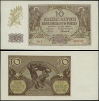 10 złotych 1.03.1940, seria J, numeracja 6100132
