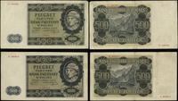 zestaw: 2 x 500 złotych 1.03.1940, seria A oraz 