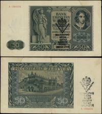 50 złotych 1.08.1941, seria A, numeracja 1384434