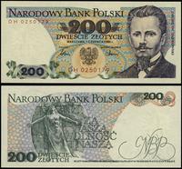 200 złotych 1.06.1986, seria DH, numeracja 02501