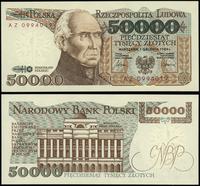 50.000 złotych 1.12.1989, seria AZ, numeracja 09