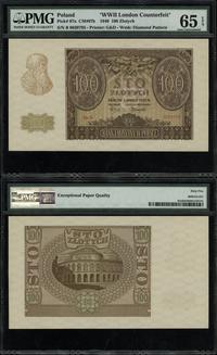 100 złotych 1.03.1940, seria B, numeracja 063079
