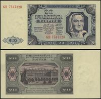 20 złotych 1.07.1948, seria GB, numeracja 758732