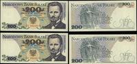 Polska, zestaw: 2 x 200 złotych, 1.06.1982