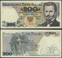 200 złotych 1.06.1986, seria DE, numeracja 78286