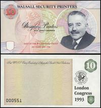Wielka Brytania, banknot testowy - Walsall Security Printers, 1993